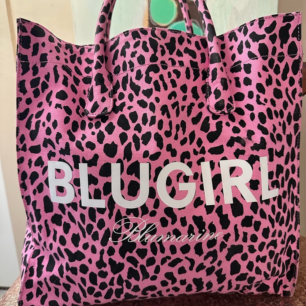 BLUGIRL Pink Leopard Print Tote Bag - Picture 2 of 9